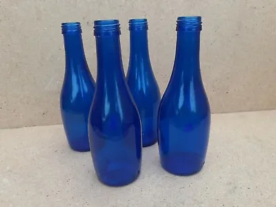 Buy Vintage Colbalt Blue Glass Display Decorative Bottle 7  Inches Set 4 Blue Glass • 39.95£