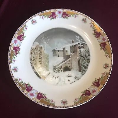 Buy Vintage Limoges Decorative China Plate Four Seasons Winter Width 24 Cm (1c) • 9.99£