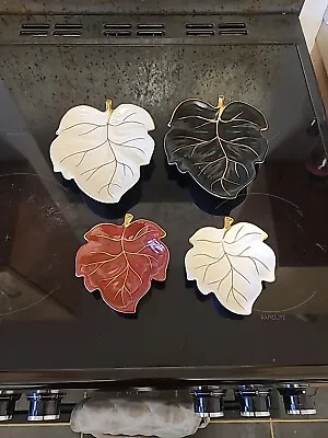 Buy 4 X Handpainted Leaf Shaped Carlton Ware Dishes • 5£