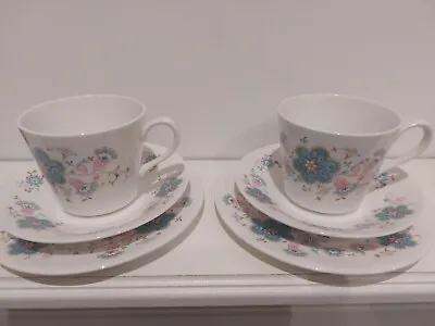 Buy Queen Anne Bone China Cup, Saucer And Sideplate 'Angelique' X2  • 15£