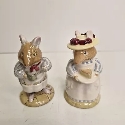 Buy Royal Doulton Brambly Hedge Mr & Mrs Apple Ornament Mouse Figurines • 10£
