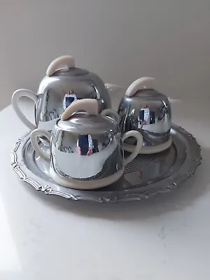 Buy 1930’s Celtic Plate Tea Set For One Stay Warm Teapot Milk Jug Sugar Bowl Tray • 58£
