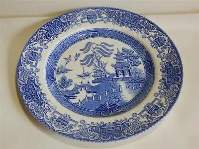 Buy English Ironstone Tableware Ltd 1 X Dinner Plate Blue & White Willow Pattern. • 4.97£