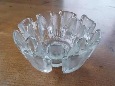 Buy Mid Century RAVENHEAD FLAIR Vintage Freeform Melting Ice Art Glass Bowl Design • 24.99£