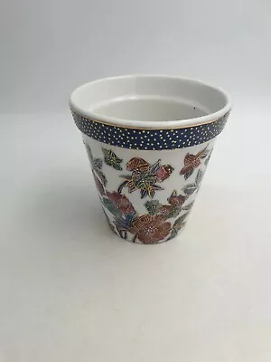 Buy Chinese Kewdos Porcelain Planter Flower Pot Jardiniere Handpainted Floral Gilt • 21.99£