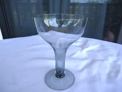 Buy Vintage Art Deco Hollow Stem Champagne Harlequin Glass Grey Large • 4.42£