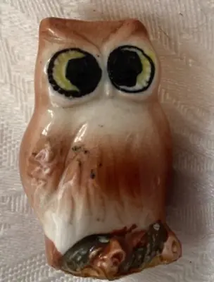 Buy Tiny Brown Ceramic Owl Figurine • 1.50£