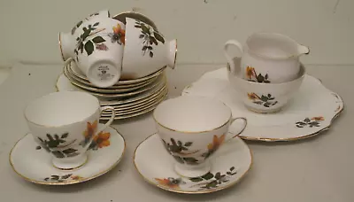 Buy Vintage Glendale Gladstone 21 Piece Teaset In VGC ~Staffordshire China (SS26) • 18.95£