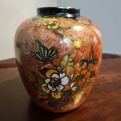 Buy GRIMWADES BYZANTA WARE 5.5  VASE Jar - LUSTERWARE Floral Stoke On Trent England • 33.30£