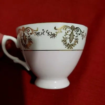 Buy Vtg Royal Vale Bone China Ridgway Potteries  Made In England Tea Cup Gold Trim  • 10.41£