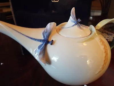 Buy Beautiful Franz Porcelain Dragon Fly Teapot  FZ00117 No Damage In Orignal Box • 50£