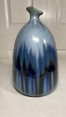 Buy Large 13.5  Antique Chinese Art Pottery BLUE Bottle Vase Flambe Glazed Earthware • 230.68£