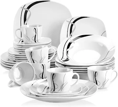 Buy 30Pc Complete Dinner Set Flower Crockery Porcelain Plates Bowls Mug Cups Saucers • 64.99£