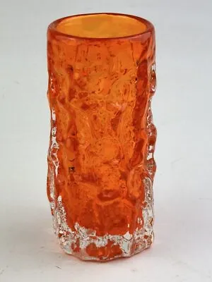 Buy WHITEFRIARS Tangerine Colour Bark Vase By Geoffrey Baxter, 15cm (6 Inches). V... • 80£