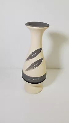 Buy Vintage Desert Pueblo Pottery  Signed Grey Feather 1986 Bud Vase • 9.65£