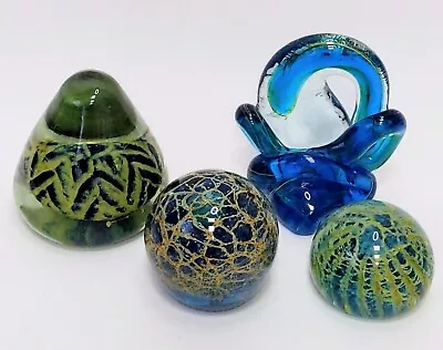 Buy Collection Of 4 Vintage Mdina Glass Items. • 47.34£