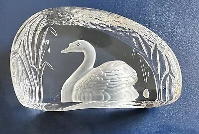 Buy Wedgewood Crystal Glass Engraved Swan Paperweight  • 4£
