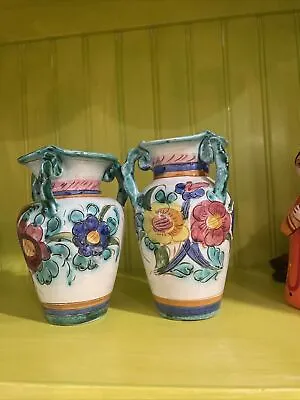 Buy Antique “Italy”  #3295 Vase With Handles, Hand Painted.  • 33.70£