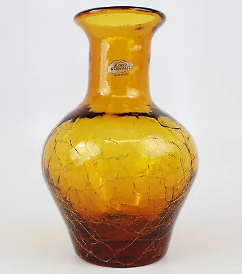 Buy Blenko Amber Crackle 8  Vase • 33.31£