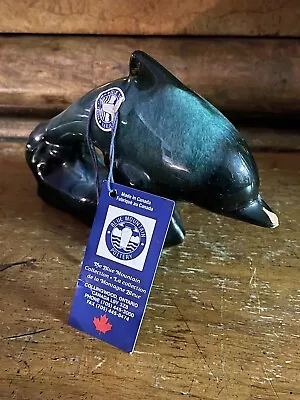 Buy Vintage Blue Mountain Pottery Dolphin 1970s Figurine Canada Green Drip • 19.97£