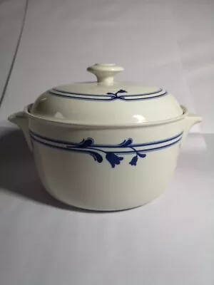 Buy Adams Micratex Cookware Medium Casserole Bowl Bluebell Pattern. 9  X 6  • 28£