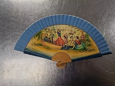 Buy Vintage Spanish Hand Fan Painted Spainish Traditional Dress • 9.99£