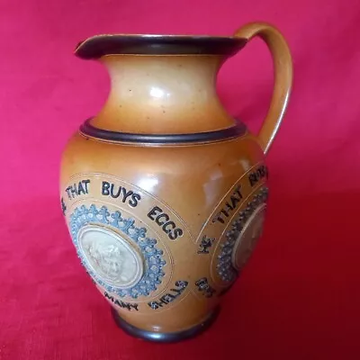 Buy Antique Doulton Lambeth Water/pub Motto Jug, 'he That Buys' • 35£