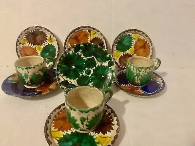 Buy Vintage Mexican Pottery Plates & Cups Brightly Colored • 42.67£