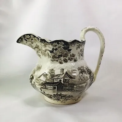Buy RARE Antique FIND Genevese MINTON C.1825 Transfer Ware Water Jug / Pitcher • 35£