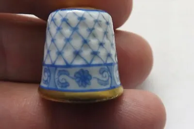 Buy Herend Hungary China Hand Painted Thimble Blue Design 2cms (1617) • 49.99£