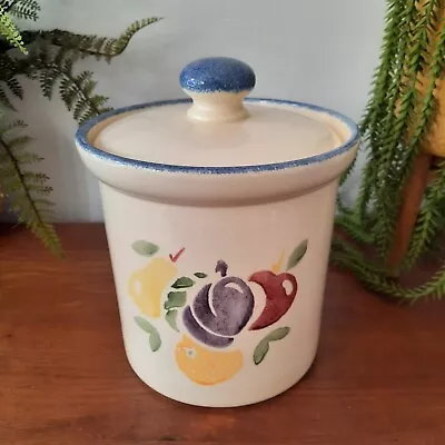Buy Poole Pottery Lidded Biscuit / Storage Jar - Dorset Fruit - Hand Painted - 90's • 10£