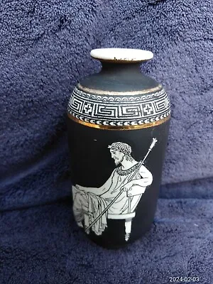 Buy Antique 4  10cm Neoclassical Greek Frank Beardmore Vase Fenton Basaltine Wear • 20£