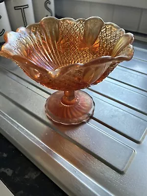 Buy Vintage Carnival Glass Bowl Orange • 10£