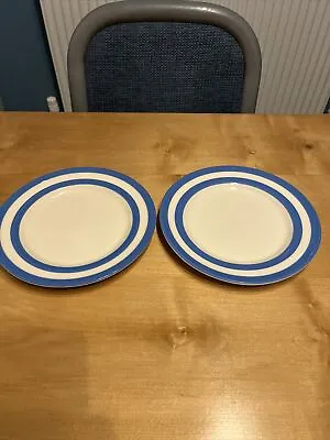 Buy T G Green Cornishware 2x Breakfast Plates 22.5cm • 24.99£