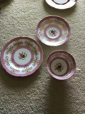 Buy Royal Grafton Cabinet Trio Floral Pink Gold Filigree Bone China UK • 12.50£