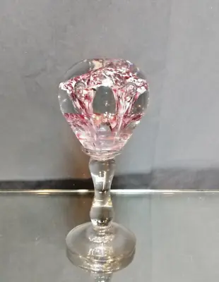 Buy NEAR MINT! 19th C. WIG STAND 7  Whimsy Glass Paperweight Pedestal ANTIQUE Purple • 143.85£