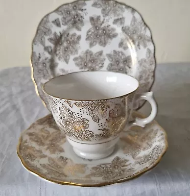 Buy Vintage Bone China Colclough Gold Pattern Trio Tea Cup Saucer Plate • 12.50£
