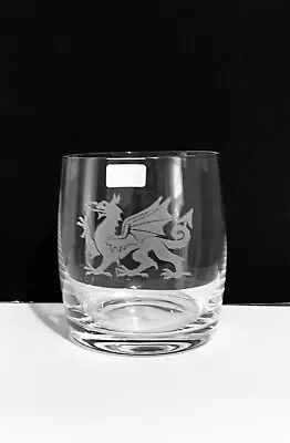 Buy Welsh Dragon Engraved Dartington Crystal Whisky Glass & Slate Coaster 350ml • 13.95£