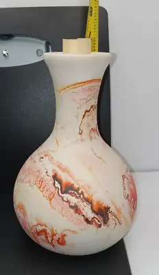 Buy Vintage Nemadji Pottery Orange & Redish/Brown Marble Swirl Earth Tones 6.5  Vase • 11.38£