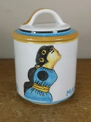 Buy Vintage Ceramic Romanian Preserve Pot, Pot With Lid • 6.50£