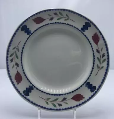 Buy Lancaster English Ironstone By Adams China 8  Salad Plate Red Flowers Blue Lines • 35.47£