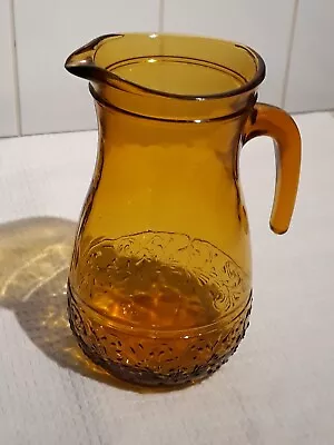 Buy Retro Vintage 1970s Italian Rich Honey Amber Art Glass Jug Vase 24 Cm • 14.95£