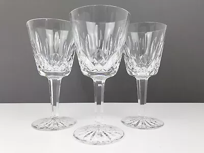 Buy 3 X Waterford Crystal Lismore Pattern Claret Wine Glasses 15 Cm Signed • 44.99£