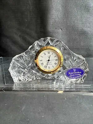 Buy Pretty Royal Doulton Finest Crystal Mantle Clock Working • 7.99£