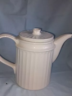 Buy Portmeirion Very Unusual Coffee/Teapot-White-Panelled-Off White • 35£