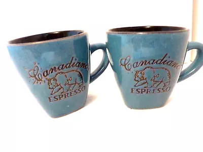 Buy A Sweet Pair Of Canadiana Espresso Cups Polar Bear Design • 7.99£