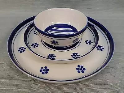 Buy Dansk Blue Stripes And Flowers Dinnerware - Lot Of 3 Pieces • 28.81£