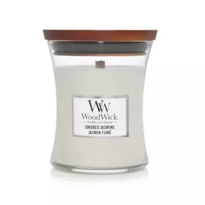 Buy Woodwick Smoked Jasmine Hour Glass Medium Jar Candle 275g • 10£