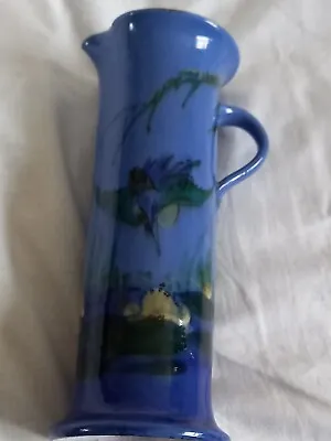 Buy Devon Torquay Ware Kingfisher Pottery Tall Narrow Jug Vase 20cm - Beautiful • 17.95£