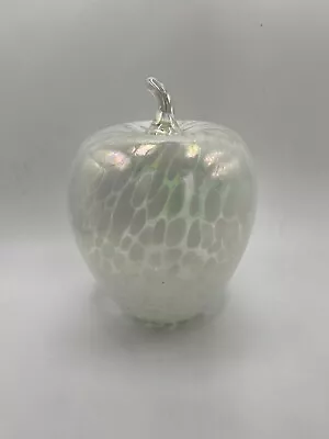Buy Vintage John Ditchfield Glasform Large Pearl Iridescent Glass Apple 🍎 • 19.95£